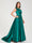 A-Line/Princess One-Shoulder Sleeveless Satin With Pleats Floor-Length Split Side Bridesmaid Dresses