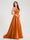 A-Line/Princess Spaghetti Straps Sleeveless Floor-Length Split Side Backless Bridesmaid Dresses