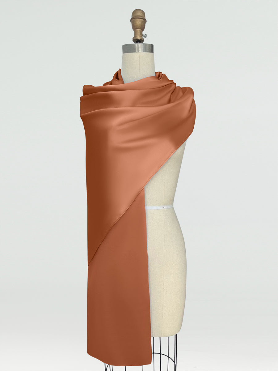 (18x89in.) Silk Satin Shawls &amp; Wraps for Women
