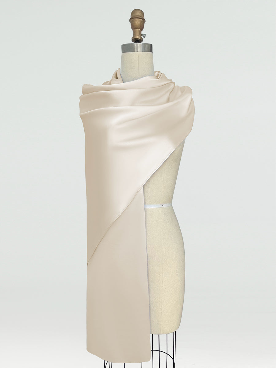 (18x89in.) Silk Satin Shawls &amp; Wraps for Women