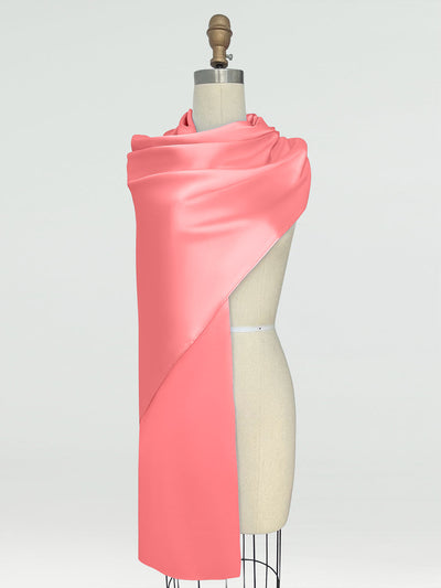 (18x89in.) Silk Satin Shawls & Wraps for Women