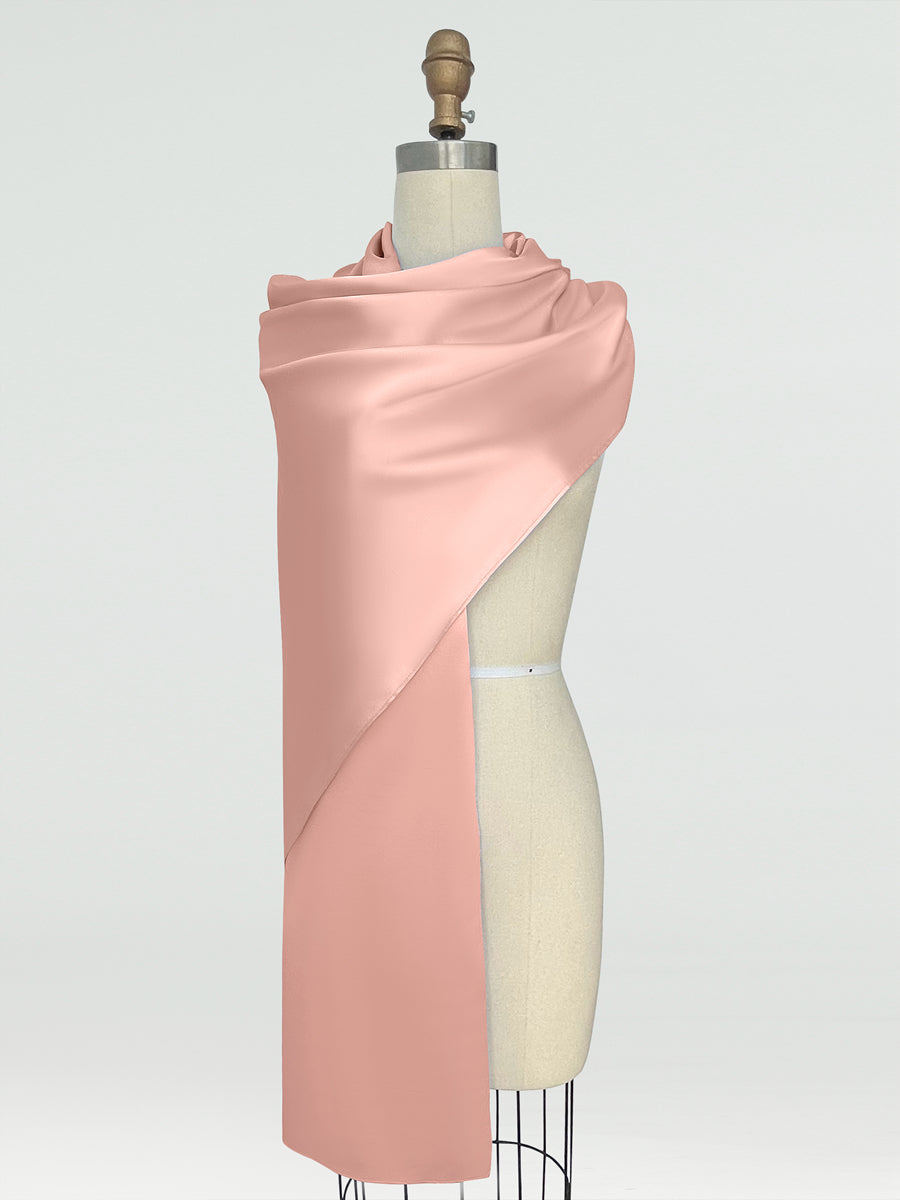 (18x89in.) Silk Satin Shawls &amp; Wraps for Women