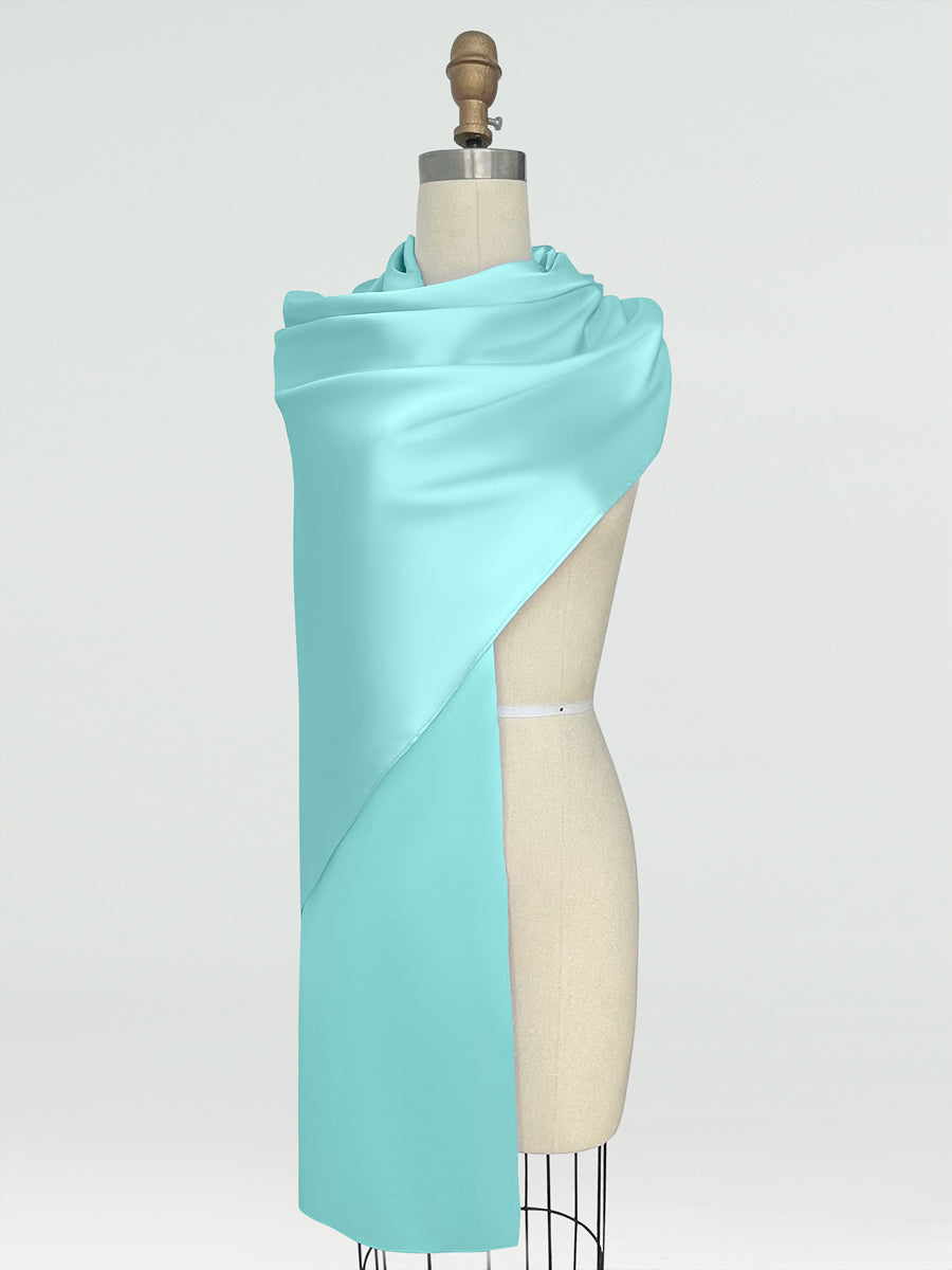 (18x89in.) Silk Satin Shawls & Wraps for Women