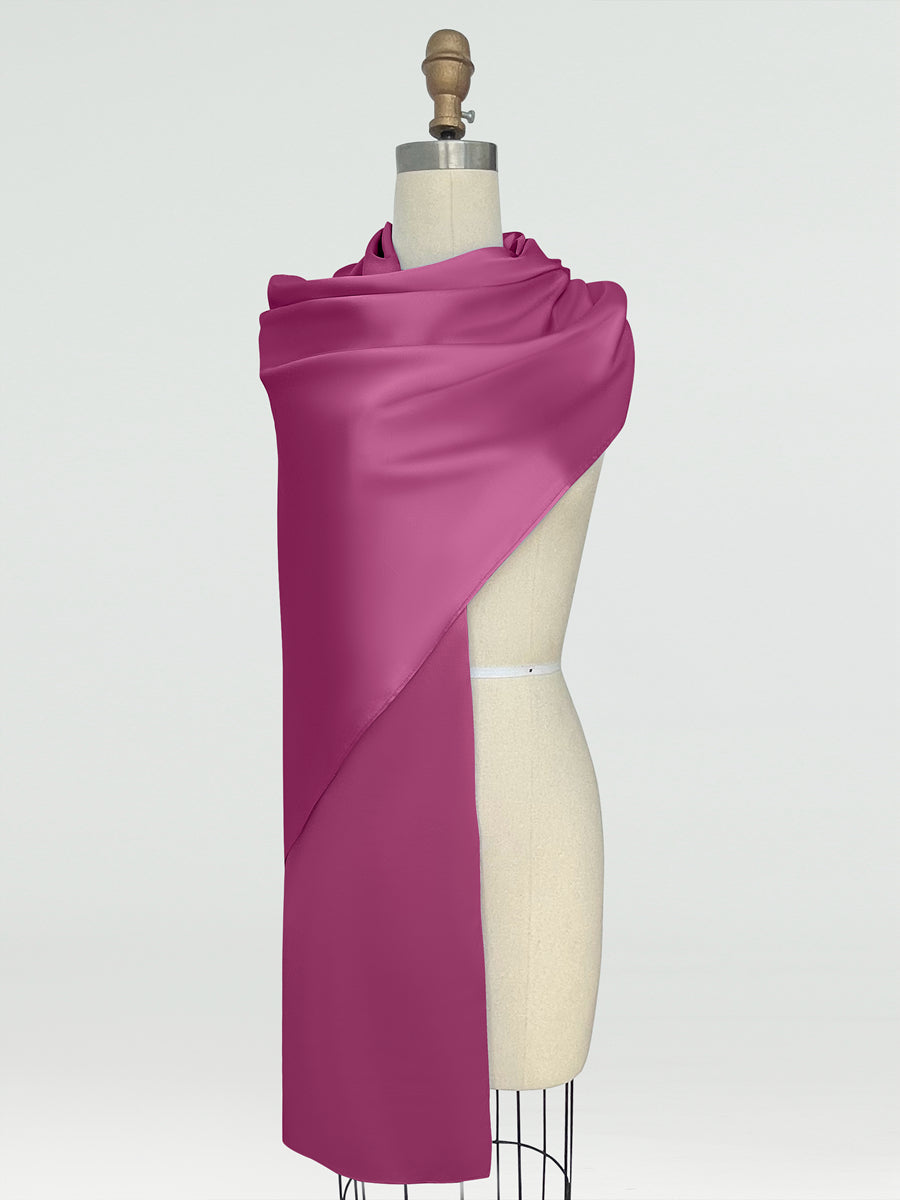 (18x89in.) Silk Satin Shawls &amp; Wraps for Women