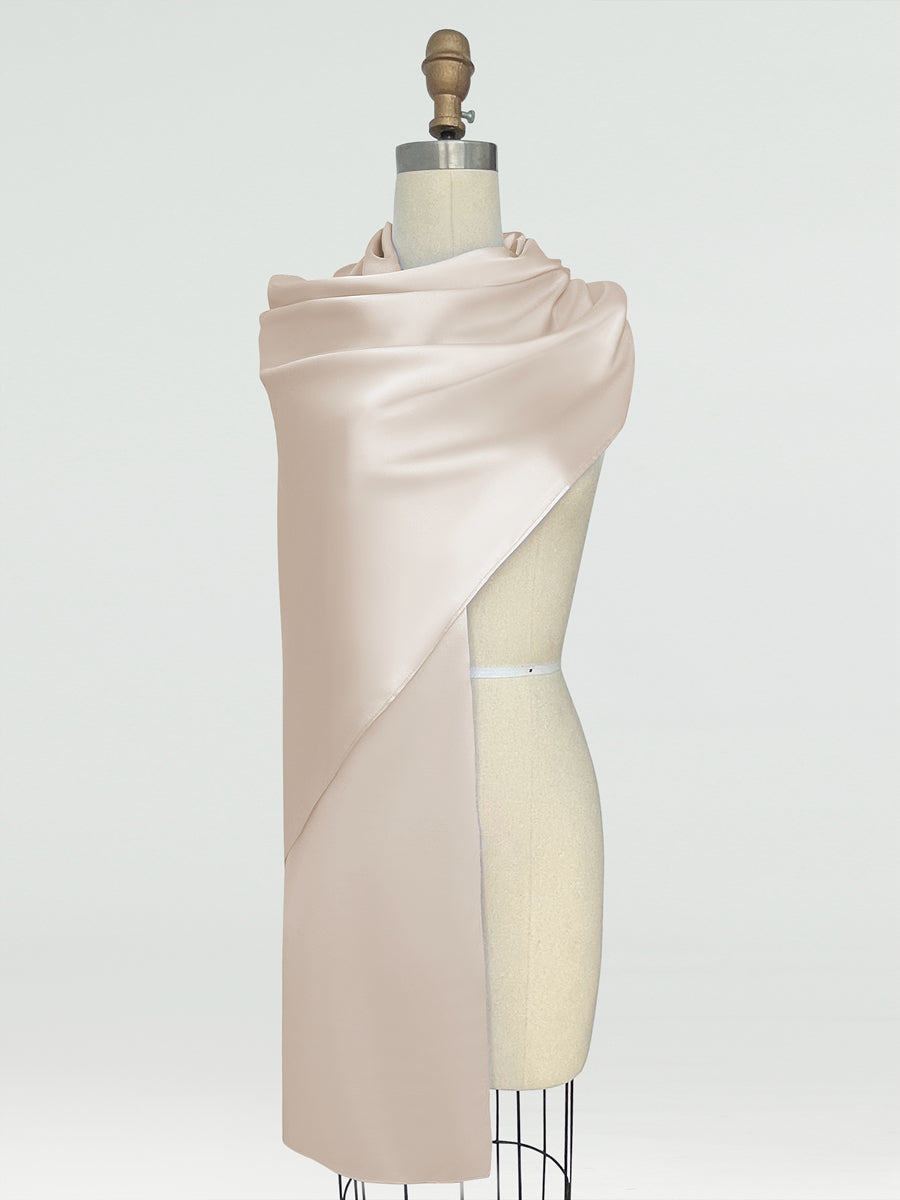 (18x89in.) Silk Satin Shawls &amp; Wraps for Women