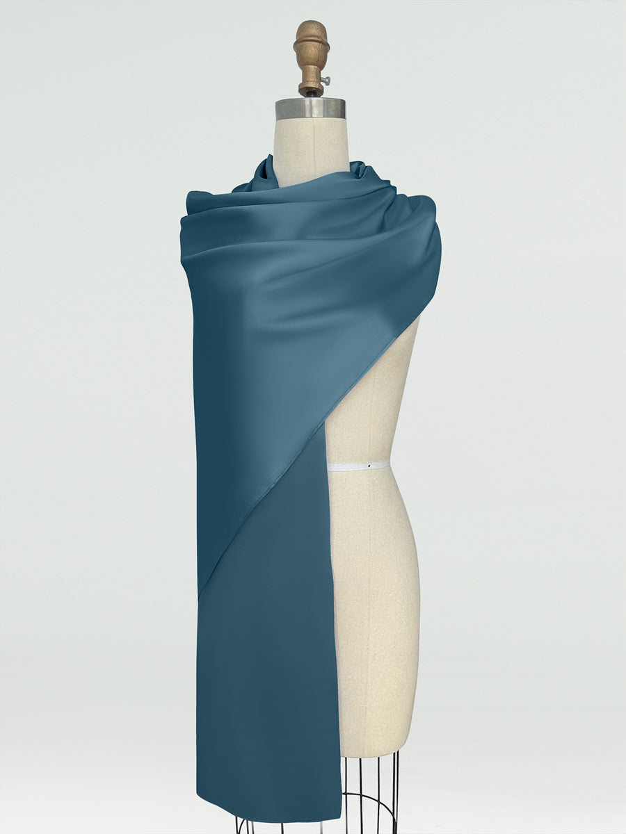 (18x89in.) Silk Satin Shawls &amp; Wraps for Women