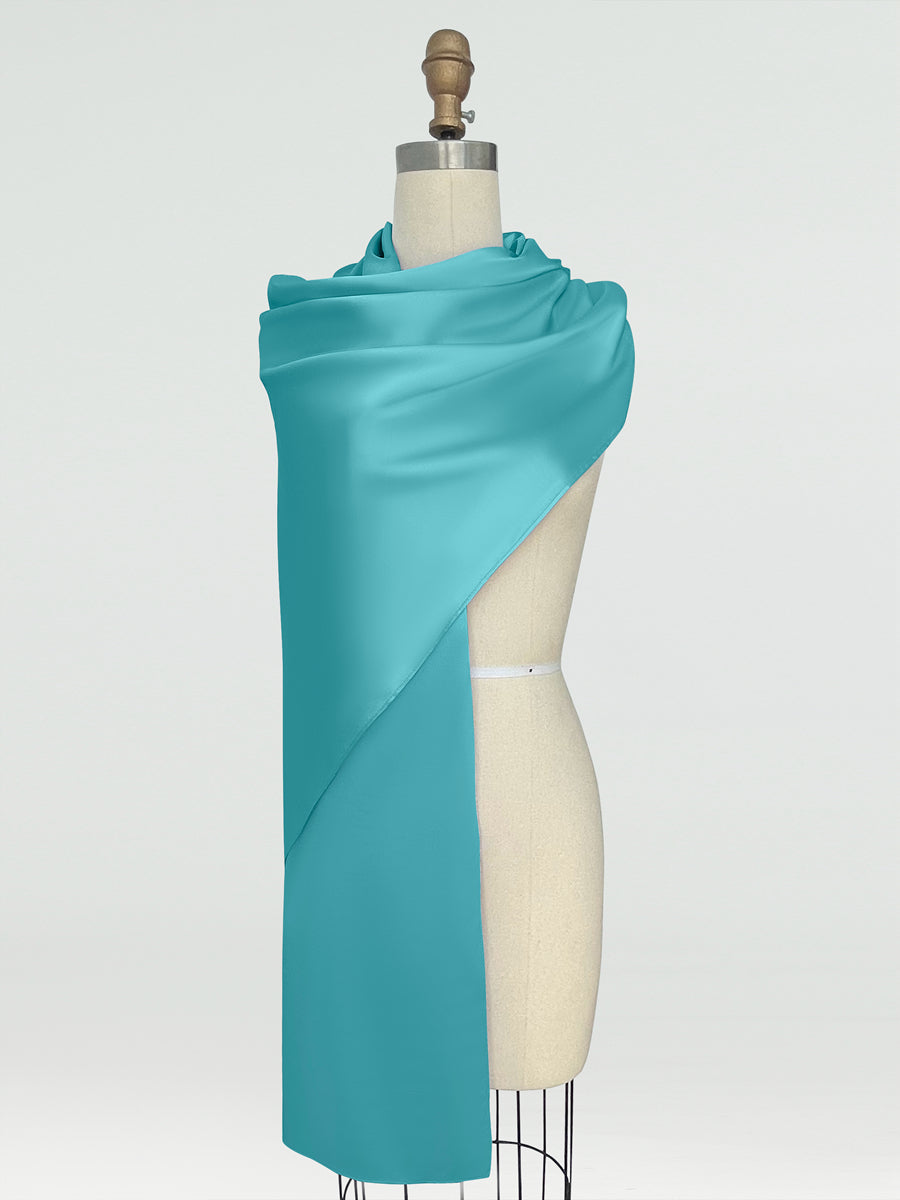 (18x89in.) Silk Satin Shawls &amp; Wraps for Women
