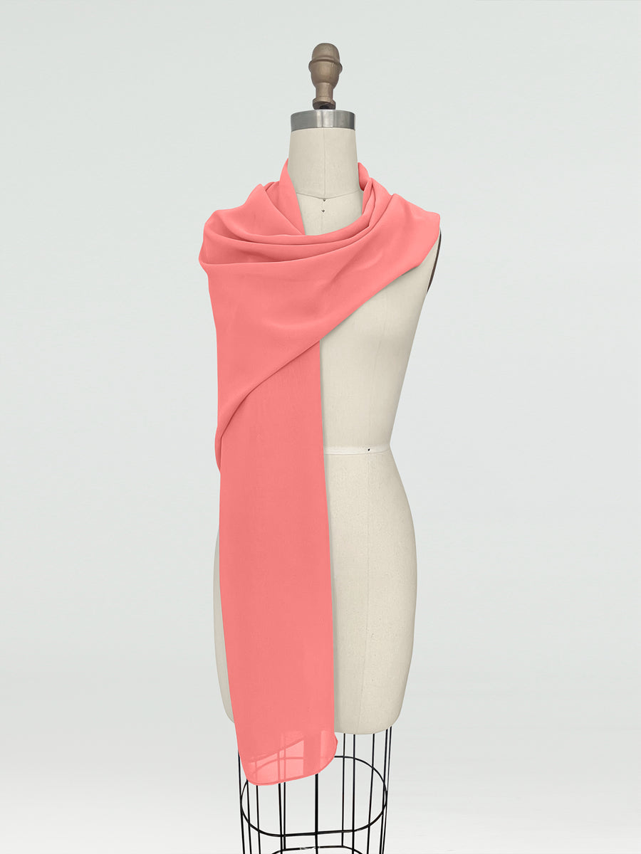 (18x89in.) Chiffon Shawls & Wraps for Women