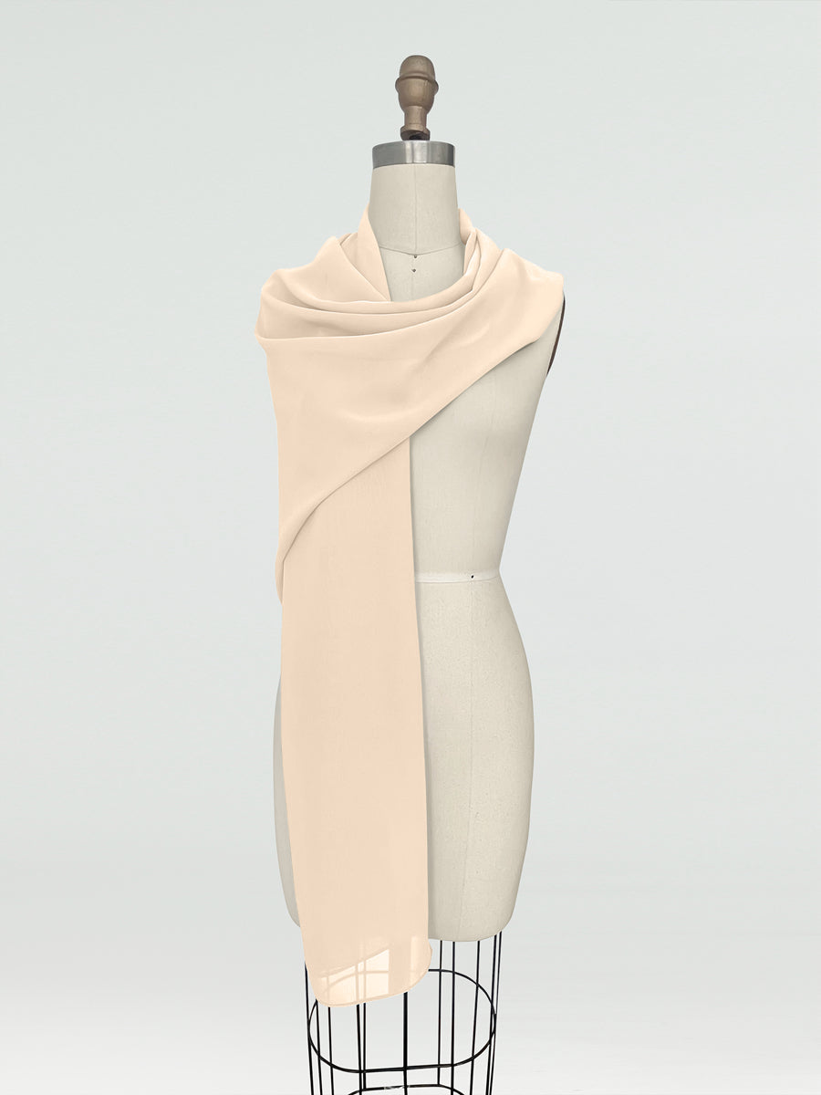 (18x89in.) Chiffon Shawls &amp; Wraps for Women