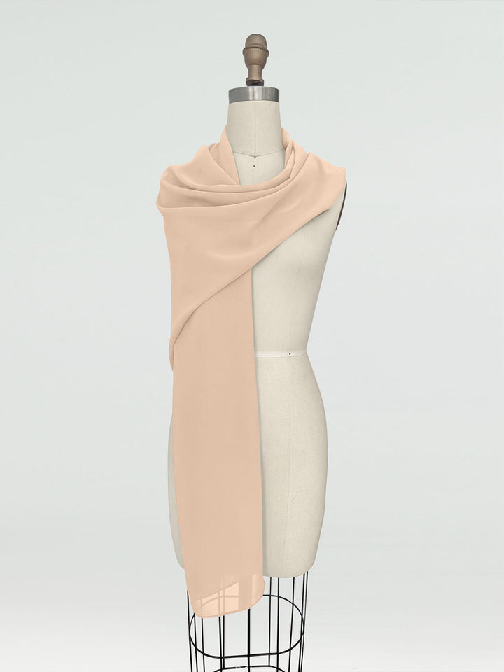 (18x89in.) Chiffon Shawls &amp; Wraps for Women
