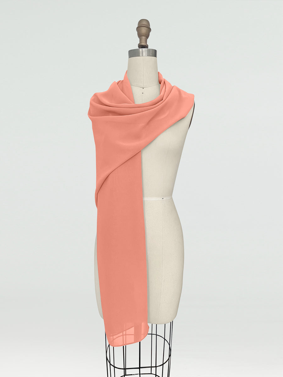 (18x89in.) Chiffon Shawls &amp; Wraps for Women