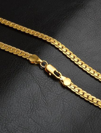 Men's Links Chain Herringbone Necklace