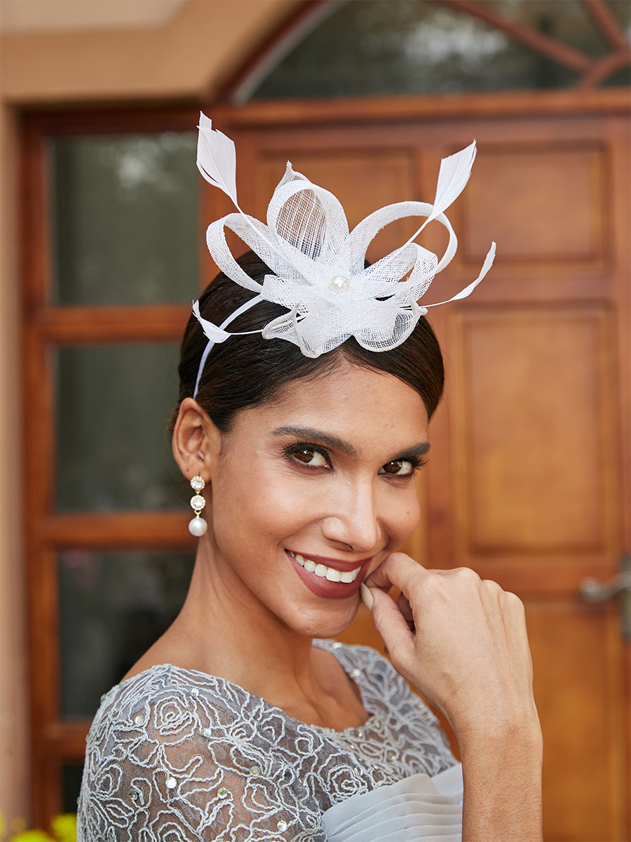 Retro Tulle Fascinators with Feathers