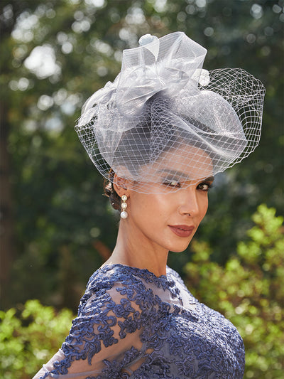 Elegant Tulle Fascinators with Flower