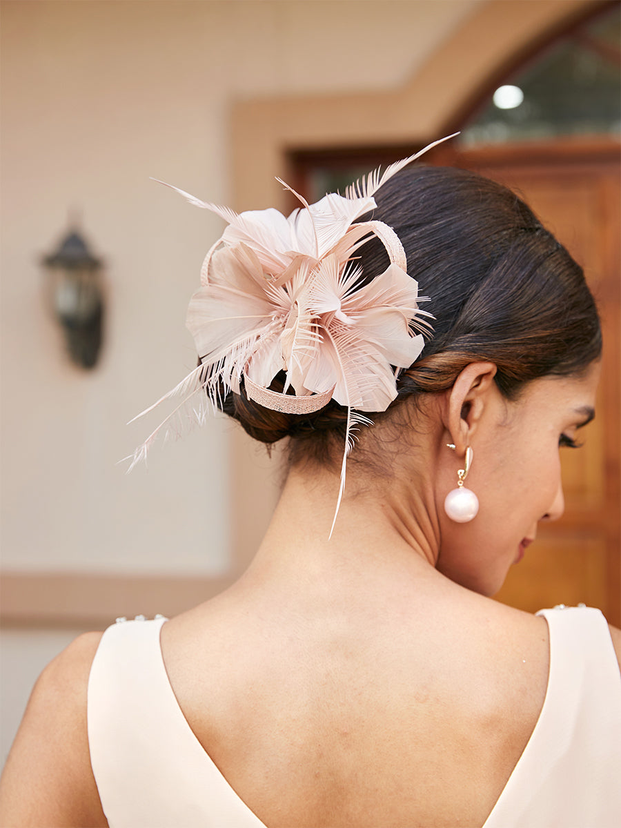 Classical Tulle Fascinators with Feathers