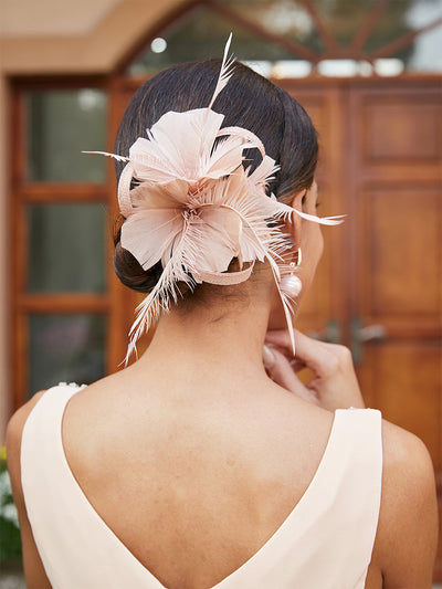 Classical Tulle Fascinators with Feathers