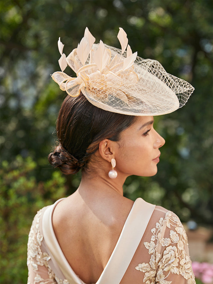 Elegant Tulle Fascinators with Feathers