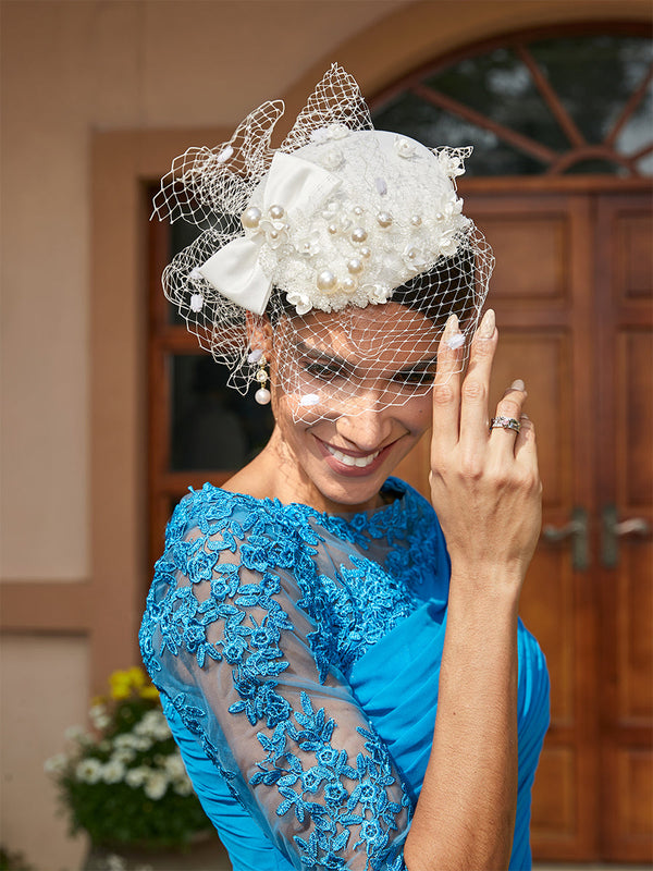 Elegant Tulle Fascinators with Pearl