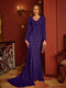 Trumpet/Mermaid U-Neck Long Sleeves Long Tight Evening Dresses
