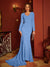Trumpet/Mermaid U-Neck Long Sleeves Long Tight Evening Dresses