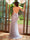 Trumpet/Mermaid Spaghetti Straps Applique Tulle Long Prom Dresses