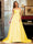 A-Line/Princess Tulle Spaghetti Straps Applique Long Prom Dresses