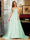 A-Line/Princess Tulle Spaghetti Straps Applique Long Prom Dresses