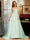 A-Line/Princess Tulle Spaghetti Straps Applique Long Prom Dresses