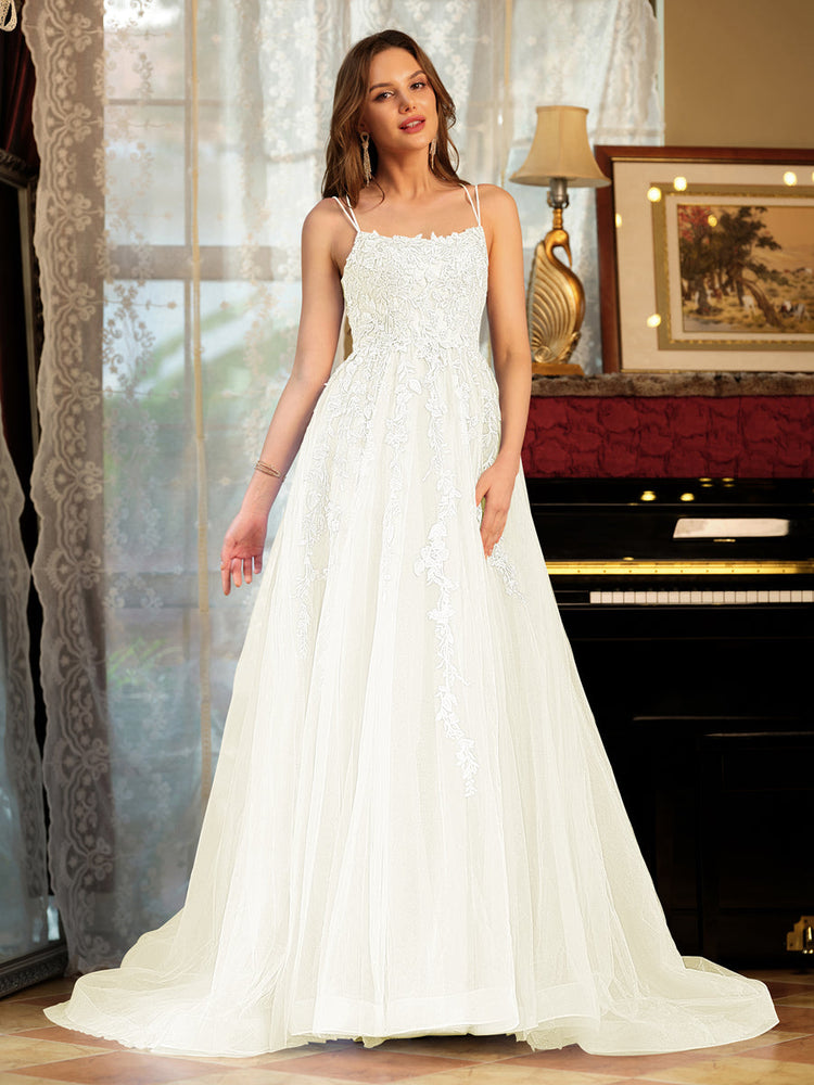 Silk Tulle - Long Sleeve Strapless Ball Gown Wedding Dress, Offwhite