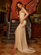Sheath/Column Off-The-Shoulder Long Evening Dresses with Split Side