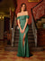 Sheath/Column Off-The-Shoulder Long Evening Dresses with Split Side