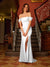 Sheath/Column Off-The-Shoulder Long Evening Dresses with Split Side