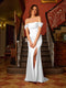 Sheath/Column Off-The-Shoulder Long Evening Dresses with Split Side