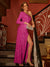 Sheath/Column One-Shoulder Long Sleeves Split Side Long Tight Prom Dresses