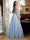 A-Line/Princess Tulle Sweetheart Long Prom Dresses with Belt