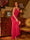 Sheath/Column Spaghetti Straps Split Side Sleeveless Long Tight Prom Dresses