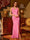 Sheath/Column Spaghetti Straps Split Side Sleeveless Long Tight Prom Dresses