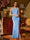 Sheath/Column Spaghetti Straps Split Side Sleeveless Long Tight Prom Dresses