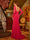 Sheath/Column V-Neck Split Side Long Sleeves Long Tight Evening Dresses