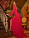 Sheath/Column V-Neck Split Side Long Sleeves Long Tight Evening Dresses