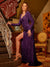 Sheath/Column V-Neck Split Side Long Sleeves Long Tight Evening Dresses