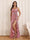 Sheath/Column Halter Long Prom Dresses with Sequins & Split Side