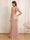 Sheath/Column Halter Long Prom Dresses with Sequins & Split Side