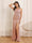 Sheath/Column Halter Long Prom Dresses with Sequins & Split Side