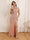 Sheath/Column Halter Long Prom Dresses with Sequins & Split Side
