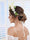 Artificial Ivory Bridal Garland Headbands Wedding Flower Crowns with Champagne Ribbon