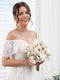 Artificial Posy Wedding Bridal Bouquets in Pearl Pink & Ivory