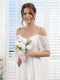 Artificial Posy Wedding Bridal Bouquets with Tulle Bowknot in Ivory