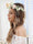 Artificial 3 Colors Wedding Flower Crowns with Champagne Ribbon