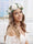 Artificial White Wedding Flower Crowns with Ivory Ribbon